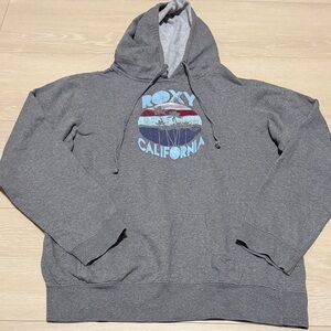 Roxy Heather Gray California Graphic Hoodie